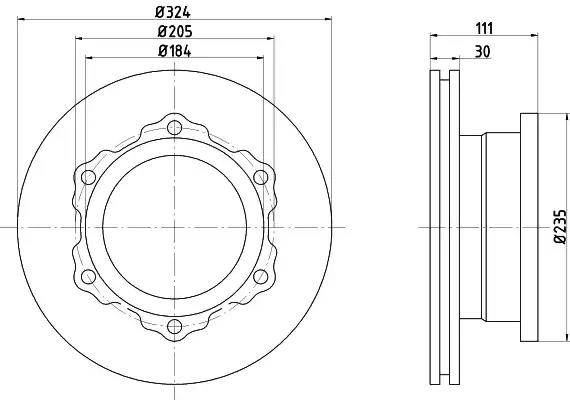 Гальмівний диск 93087800 TEXTAR