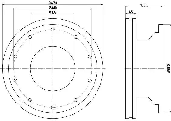 Гальмівний диск 93101900 TEXTAR