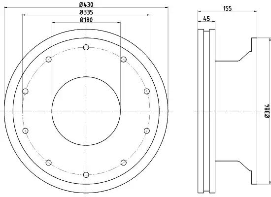 Гальмівний диск 93102000 TEXTAR
