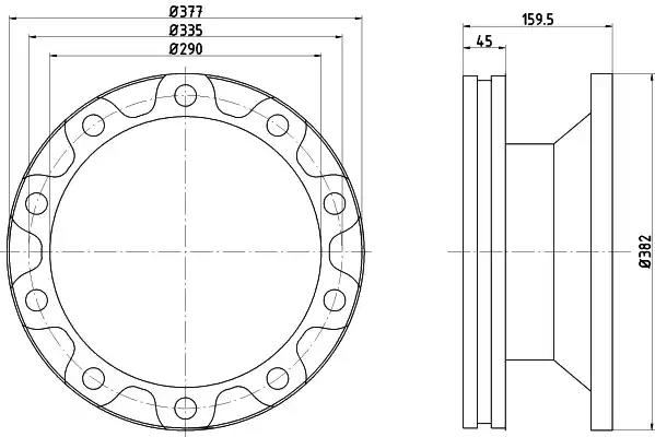 Гальмівний диск 93104900 TEXTAR