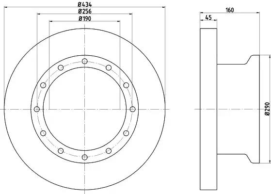 Гальмівний диск 93105100 TEXTAR