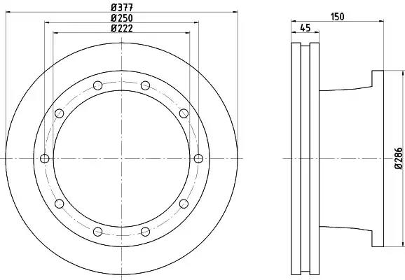 Гальмівний диск 93117700 TEXTAR