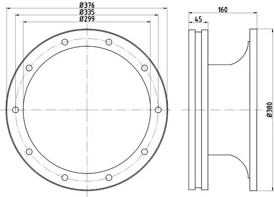 Гальмівний диск 93126900 TEXTAR