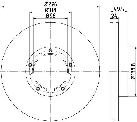 Гальмівний диск 93185303 TEXTAR