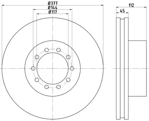 Гальмівний диск 93187600 TEXTAR