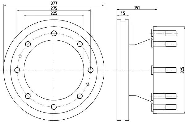 Гальмівний диск 93188600 TEXTAR