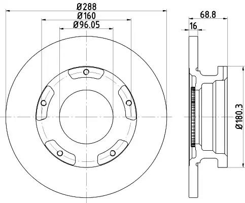 Tarcza ham tyl 288x16 p abs 93260703 TEXTAR