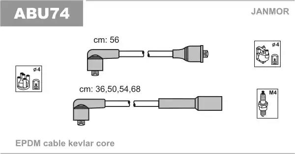 Дроти в/в каучук skoda octavia 1.6 96-04 ABU74 JANMOR