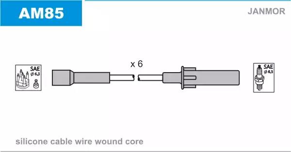 Комплект проводов зажигания AM85 JANMOR