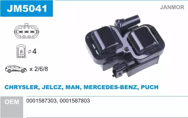 Катушка зажигания JM5041 JANMOR