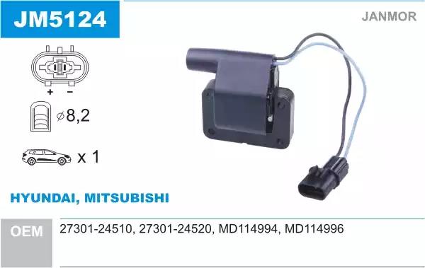 Катушка зажигания JM5124 JANMOR