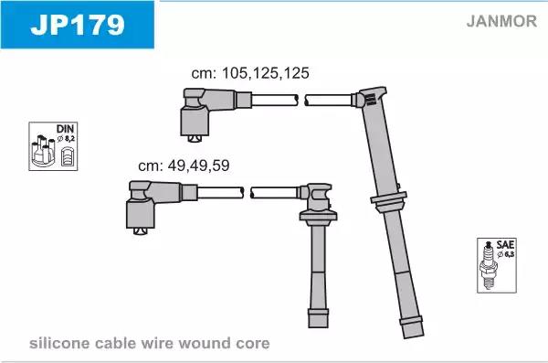 Комплект проводів високої напруги JP179 JANMOR