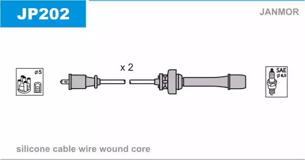 Комплект проводов зажигания JP202 JANMOR