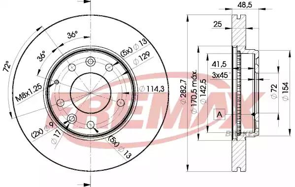 Диск тормозной передний fremax bd-3269 BD3269 FREMAX