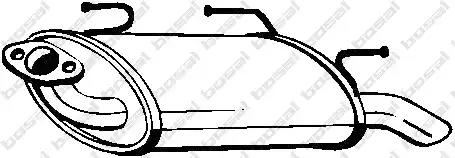 Глушник задня частина nissan almera 01-02 145-611 bosal 145611 BOSAL