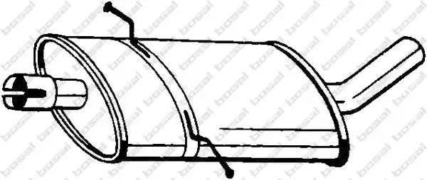 Глушник алюм. сталь середн. частина mercedes b180 2.0cdi 03/05-05/07... 175003 BOSAL