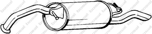 Глушник алюм. сталь задн. частина toyota yaris verso 1.3i -16v... 228189 BOSAL