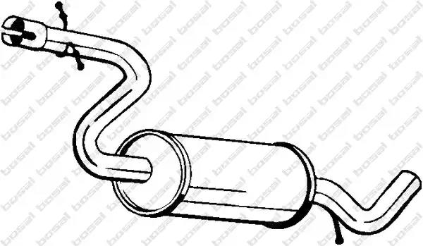 Глушник алюм. сталь передня частина audi a3 03-  bosal 233811 BOSAL