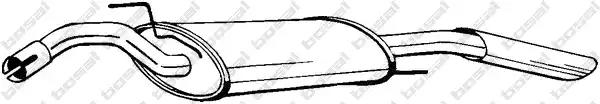 Глушник задня частина vw passat b3/b4 88-96 279-489 bosal 279489 BOSAL