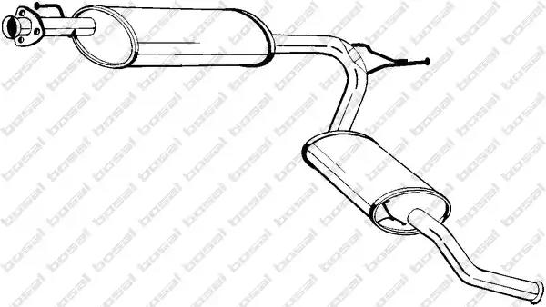 Глушник задня частина peugeot boxer ii 02-06 283-581 bosal 283581 BOSAL
