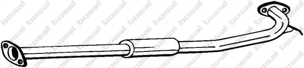 Глушник алюм. сталь середн. частина nissan x-trail 2.2 dci 09/03-12/06... 285419 BOSAL