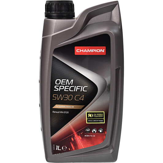 Моторна олива champion oem specific c4, 5w-30, 1л 8209017 CHAMPION