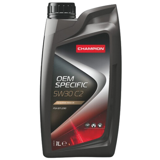 Моторна олива champion oem specific c2, 5w-30, 1л 8209611 CHAMPION