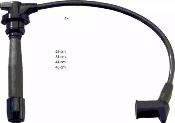 Champion kia дроти запалювання cerato i 1.6 04-09 rio ii 1.4 16v 05-11 CLS197 CHAMPION