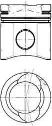 Поршень двигуна 90578600 KOLBENSCHMIDT