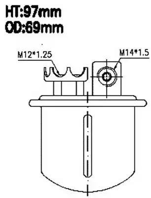Фільтр палива FS7202U JS ASAKASHI