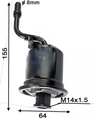 Фильтр топливный в сборе FS8007 JS ASAKASHI
