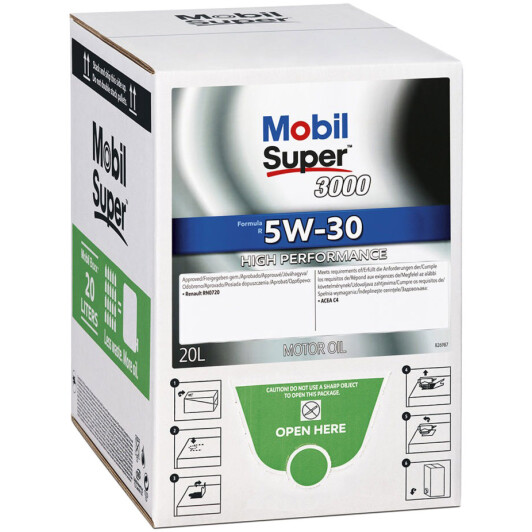 Моторна олива mobil super 3000 f-r / 5w30 / 20л. / коробка / 154537 MOBIL
