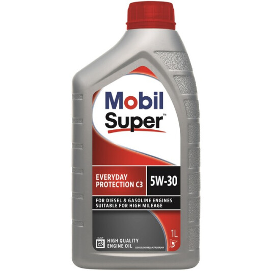 Олива моторна mobil super everyday protection c3 5w-30/1 л 158015 MOBIL