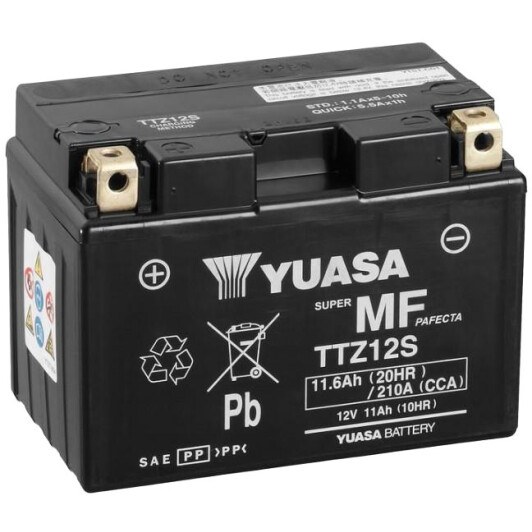 Мото yuasa 12v 116ah mf vrla battery agm ttz12sсухозаряжений TTZ12S YUASA