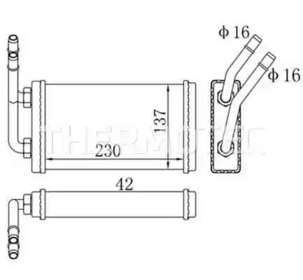 Радіатор пічки ford transit transit tourneo 2.0-2.5d 06.94-12.00 D6G010TT THERMOTEC