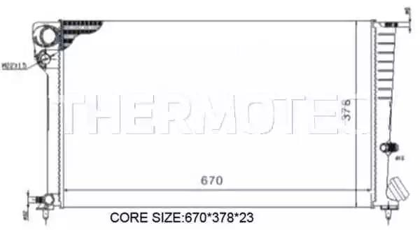 Радіатор двигуна D7P016TT THERMOTEC