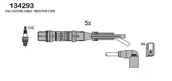 Huco дроти високого напруги 5шт. vw 23: bora passat seat toledo 23 134293 HITACHI