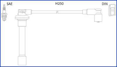 Huco провода высокого напряжения 4 шт. honda civic 13-16 91-01 accord... 134520 HITACHI