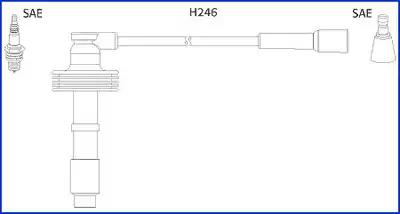 Huco renault к-кт високовольтних проводів lagunavolvo s40/v40 1.6/2.0 134560 HITACHI