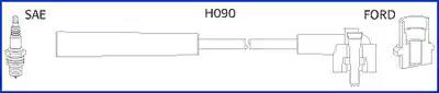 Huco ford комплект высоковольтных проводов fiestaescort 134673 HITACHI