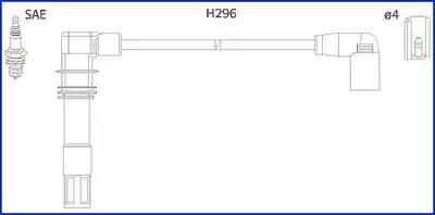 Huco vw к-кт высоковольтных проводов golf ivcaddypoloskodaseat 1.4/1.6 134797 HITACHI