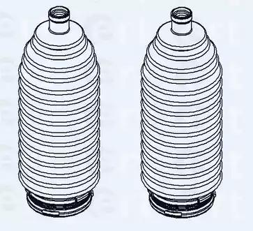 Комплект гофрованих кожухів, механізм рульового... 101980 ERT