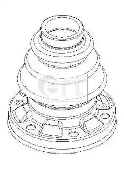Пильник шркш гумовий + змазка 500401 ERT