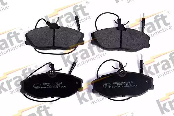 Комплект гальмівних накладок, дискове гальмо 6005616 KRAFT
