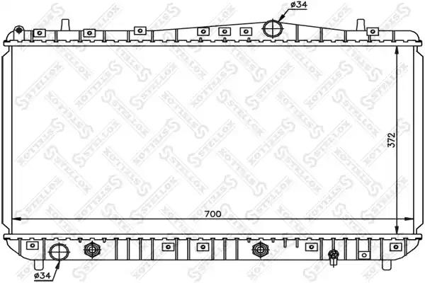 Радіатор, система охолодження двигуна 1025342SX STELLOX