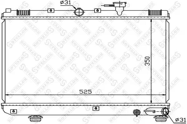 Радіатор охолодження двигуна м/t 1025464SX STELLOX