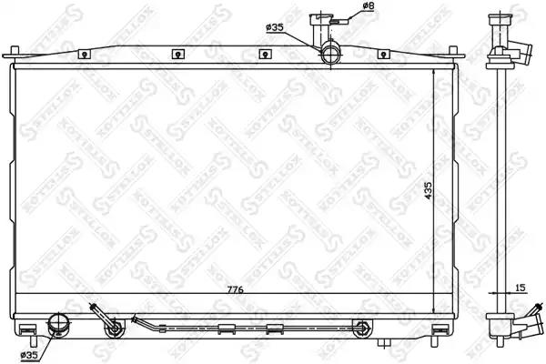 Радіатор охолодження двигуна a/t 1026612SX STELLOX