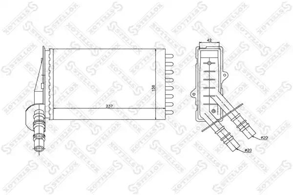 Радіатор опалення салону 1035043SX STELLOX