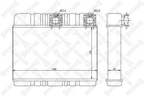 Радіатор опалення салону 1035081SX STELLOX
