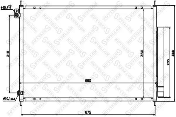 Радіатор кондиціонера 1045061SX STELLOX
